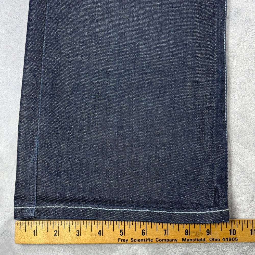 LEVI'S 569 Loose Straight Jeans Mens 38x32 Dark Wash Flap Pockets Y2K Style - Picture 13 of 13